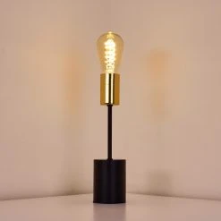 Hofstein Gnarp Tischleuchte Schwarz, Gold, 1-flammig -Günstiges Tischlampen Geschäft gnarp tischleuchte h3324349 2