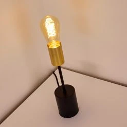Hofstein Gnarp Tischleuchte Schwarz, Gold, 1-flammig -Günstiges Tischlampen Geschäft gnarp tischleuchte h3324349 3