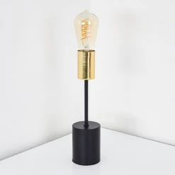 Hofstein Gnarp Tischleuchte Schwarz, Gold, 1-flammig -Günstiges Tischlampen Geschäft gnarp tischleuchte h3324349 4