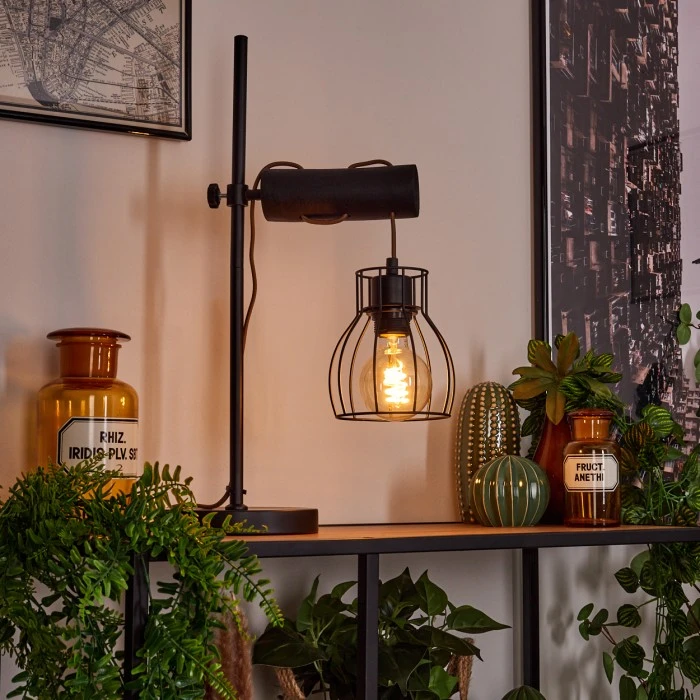 Hofstein Gondo Tischleuchte Schwarz, Braun, 1-flammig 13 Hofstein Gondo Tischleuchte Schwarz, Braun, 1-flammig – Bild 11