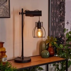 Hofstein Gondo Tischleuchte Schwarz, Braun, 1-flammig 20 Hofstein Gondo Tischleuchte Schwarz, Braun, 1-flammig -Günstiges Tischlampen Geschäft gondo tischleuchte h3455029 6