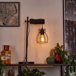 Hofstein Gondo Tischleuchte Schwarz, Braun, 1-flammig 22 Hofstein Gondo Tischleuchte Schwarz, Braun, 1-flammig -Günstiges Tischlampen Geschäft gondo tischleuchte h3455029 8