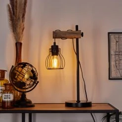 Hofstein Gondo Tischleuchte Schwarz, Naturfarben, 1-flammig -Günstiges Tischlampen Geschäft gondo tischleuchte h3535981 12