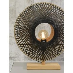 Good & Mojo Kalimantan Tischleuchte Naturfarben, 1-flammig -Günstiges Tischlampen Geschäft good mojo kalimantan tischleuchte kalimantan t n 4412 bn 12