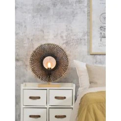 Good & Mojo Kalimantan Tischleuchte Naturfarben, 1-flammig -Günstiges Tischlampen Geschäft good mojo kalimantan tischleuchte kalimantan t n 4412 bn 3