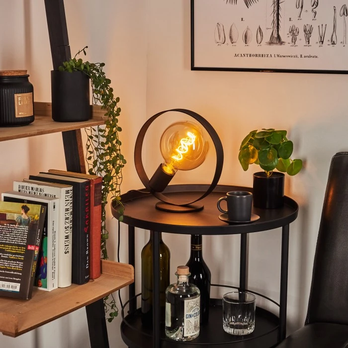 Hofstein Gourguel Tischleuchte Schwarz, 1-flammig 3 Hofstein Gourguel Tischleuchte Schwarz, 1-flammig