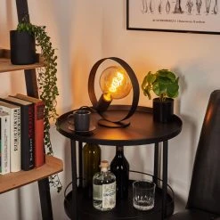 Hofstein Gourguel Tischleuchte Schwarz, 1-flammig 18 Hofstein Gourguel Tischleuchte Schwarz, 1-flammig -Günstiges Tischlampen Geschäft gourguel tischleuchte h3453797 6