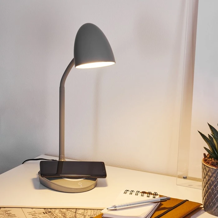 Hofstein Grenoble Tischleuchte LED Grau, 1-flammig 17 Hofstein Grenoble Tischleuchte LED Grau, 1-flammig – Bild 15