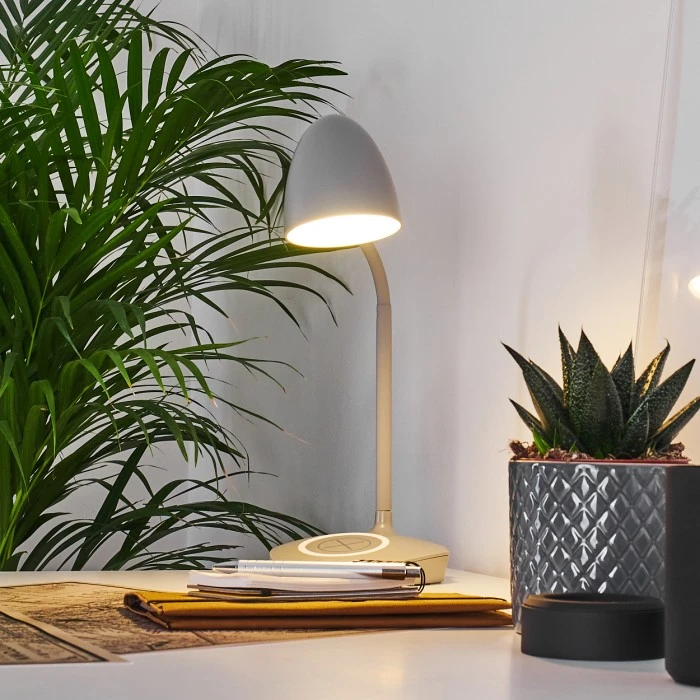 Hofstein Grenoble Tischleuchte LED Grau, 1-flammig 9 Hofstein Grenoble Tischleuchte LED Grau, 1-flammig – Bild 7