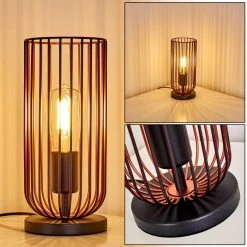 Hofstein Gresso Tischleuchte Schwarz, 1-flammig