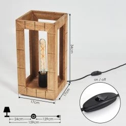 Hofstein Guarda Tischleuchte Schwarz, Naturfarben, 1-flammig -Günstiges Tischlampen Geschäft guarda tischleuchte h3536810 3