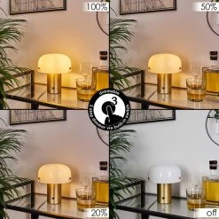 Hofstein Guicia Tischleuchte Messing, Gold, 1-flammig -Günstiges Tischlampen Geschäft guicia tischleuchte h3407387 1