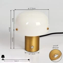 Hofstein Guicia Tischleuchte Messing, Gold, 1-flammig -Günstiges Tischlampen Geschäft guicia tischleuchte h3407387 3