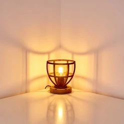 Hofstein Haervej Tischleuchte Rostfarben, Holz hell, 1-flammig -Günstiges Tischlampen Geschäft haervej tischleuchte h3349434 4