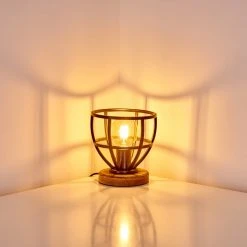 Hofstein Haervej Tischleuchte Schwarz, Holz hell, 1-flammig -Günstiges Tischlampen Geschäft haervej tischleuchte h3349458 7