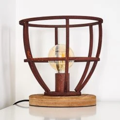 Hofstein Haervej Tischleuchte Rostfarben, Naturfarben, 1-flammig -Günstiges Tischlampen Geschäft haervej tischleuchte h3349496 10