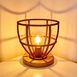 Hofstein Haervej Tischleuchte Rostfarben, Naturfarben, 1-flammig -Günstiges Tischlampen Geschäft haervej tischleuchte h3349496 11