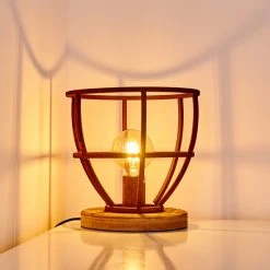 Hofstein Haervej Tischleuchte Rostfarben, Naturfarben, 1-flammig -Günstiges Tischlampen Geschäft haervej tischleuchte h3349496 15