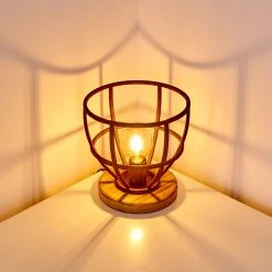 Hofstein Haervej Tischleuchte Rostfarben, Naturfarben, 1-flammig -Günstiges Tischlampen Geschäft haervej tischleuchte h3349496 2