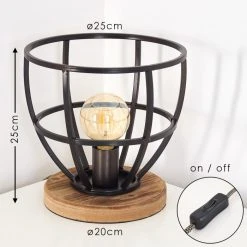 Hofstein Haervej Tischleuchte Schwarz, Braun, 1-flammig 21 Hofstein Haervej Tischleuchte Schwarz, Braun, 1-flammig -Günstiges Tischlampen Geschäft haervej tischleuchte h3349519 1