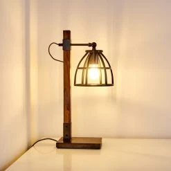 Hofstein Haervej Tischleuchte Grau, Braun, 1-flammig -Günstiges Tischlampen Geschäft haervej tischleuchte h3351185 3