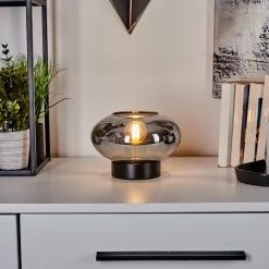 Hofstein Haikala Tischleuchte Schwarz, 1-flammig -Günstiges Tischlampen Geschäft haikala tischleuchte h3595701 11