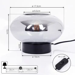 Hofstein Haikala Tischleuchte Schwarz, 1-flammig -Günstiges Tischlampen Geschäft haikala tischleuchte h3595701 3