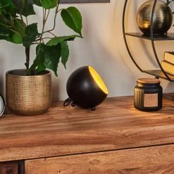 Hofstein Hajo Tischleuchte Schwarz-Gold, 1-flammig -Günstiges Tischlampen Geschäft hajo tischleuchte h3278888 6