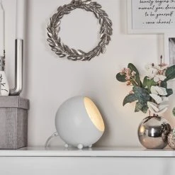 Hofstein Hajo Tischleuchte Silber, Weiß, 1-flammig -Günstiges Tischlampen Geschäft hajo tischleuchte h3575703 8