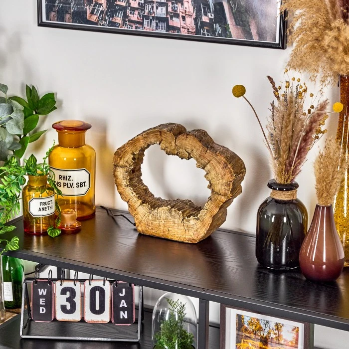 Hofstein Hasteboda Tischleuchte LED Braun, Holzoptik, 1-flammig 4 Hofstein Hasteboda Tischleuchte LED Braun, Holzoptik, 1-flammig – Bild 2