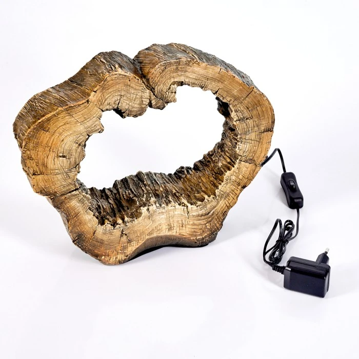 Hofstein Hasteboda Tischleuchte LED Braun, Holzoptik, 1-flammig 7 Hofstein Hasteboda Tischleuchte LED Braun, Holzoptik, 1-flammig – Bild 5