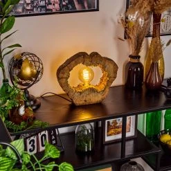 Hofstein Hasteboda Tischleuchte Braun, Holzoptik, 1-flammig -Günstiges Tischlampen Geschäft hasteboda tischleuchte h3588765 8