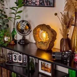 Hofstein Hasteboda Tischleuchte Braun, Holzoptik, 1-flammig -Günstiges Tischlampen Geschäft hasteboda tischleuchte h3588765 9