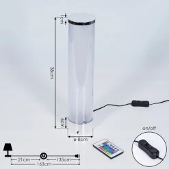 Hofstein Hatara Tischleuchte LED Chrom, 1-flammig, Fernbedienung, Farbwechsler 17 Hofstein Hatara Tischleuchte LED Chrom, 1-flammig, Fernbedienung, Farbwechsler -Günstiges Tischlampen Geschäft hatara tischleuchte h3394984 3
