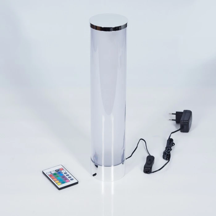 Hofstein Hatara Tischleuchte LED Chrom, 1-flammig, Fernbedienung, Farbwechsler 7 Hofstein Hatara Tischleuchte LED Chrom, 1-flammig, Fernbedienung, Farbwechsler – Bild 5