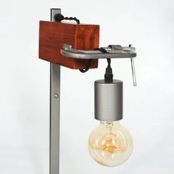 Hofstein Hautahi Tischleuchte Grau, Holz dunkel, 1-flammig -Günstiges Tischlampen Geschäft hautahi tischleuchte h3401859 8