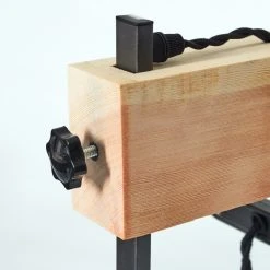 Hofstein Hautahi Tischleuchte Schwarz, Holz hell, 1-flammig -Günstiges Tischlampen Geschäft hautahi tischleuchte h3401873 5