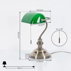 Hofstein Havsta Bankerlampe Altmessing, 1-flammig -Günstiges Tischlampen Geschäft havsta bankerlampe h3422625 3