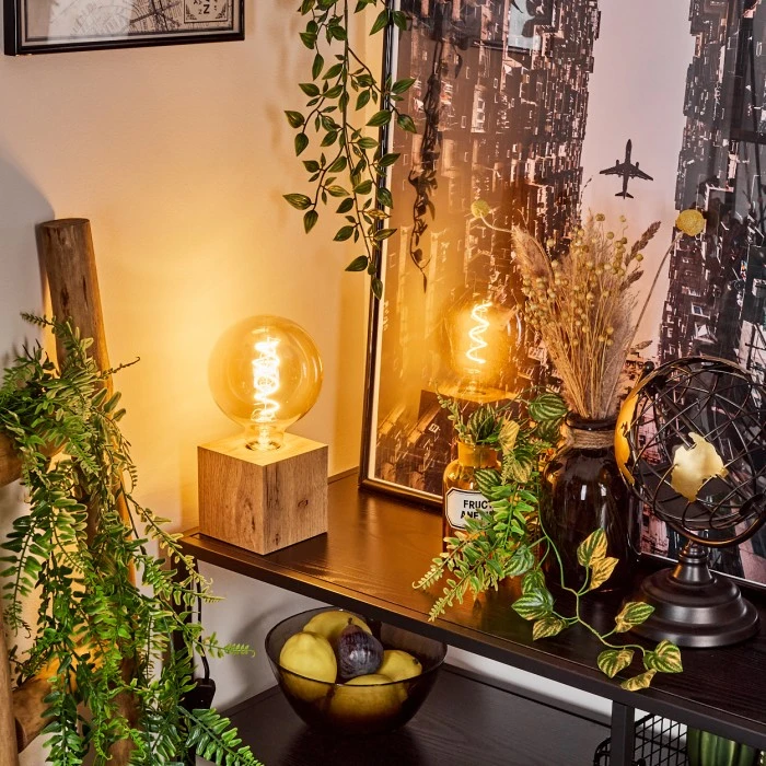 Hofstein Heimola Tischleuchte Braun, Holzoptik, 1-flammig 13 Hofstein Heimola Tischleuchte Braun, Holzoptik, 1-flammig – Bild 11