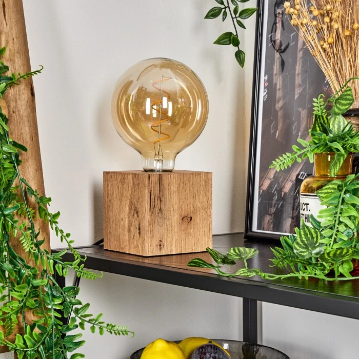 Hofstein Heimola Tischleuchte Braun, Holzoptik, 1-flammig 12 Hofstein Heimola Tischleuchte Braun, Holzoptik, 1-flammig – Bild 10