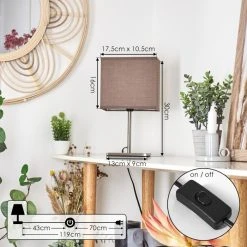 Hofstein Heinikka Tischleuchte Nickel-Matt, 1-flammig 15 Hofstein Heinikka Tischleuchte Nickel-Matt, 1-flammig -Günstiges Tischlampen Geschäft heinikka tischleuchte h3579350 3