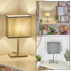 Hofstein Heinikka Tischleuchte Nickel-Matt, 1-flammig