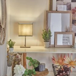 Hofstein Heinikka Tischleuchte Nickel-Matt, 1-flammig -Günstiges Tischlampen Geschäft heinikka tischleuchte h3589809 8