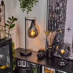 Hofstein Hocker Tischleuchte Schwarz, 1-flammig -Günstiges Tischlampen Geschäft hocker tischleuchte h3589748 6