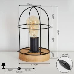 Hofstein Hodne Tischleuchte Naturfarben, 1-flammig -Günstiges Tischlampen Geschäft hodne tischleuchte h3441640 3