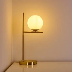 Hofstein Hogatza Tischleuchte Messing, 1-flammig -Günstiges Tischlampen Geschäft hogatza tischleuchte h3354186 8