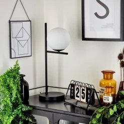 Hofstein Hogatza Tischleuchte Schwarz, 1-flammig -Günstiges Tischlampen Geschäft hogatza tischleuchte h3450796 11