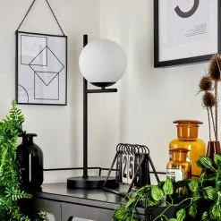 Hofstein Hogatza Tischleuchte Schwarz, 1-flammig -Günstiges Tischlampen Geschäft hogatza tischleuchte h3450796 9