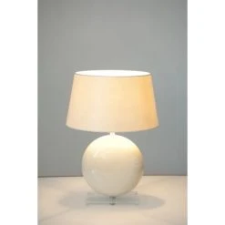 Holländer BILLIARDO Tischleuchte Weiß, Cremefarben, 1-flammig