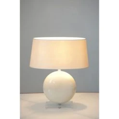 Holländer BILLIARDO Tischleuchte Weiß, Cremefarben, 1-flammig